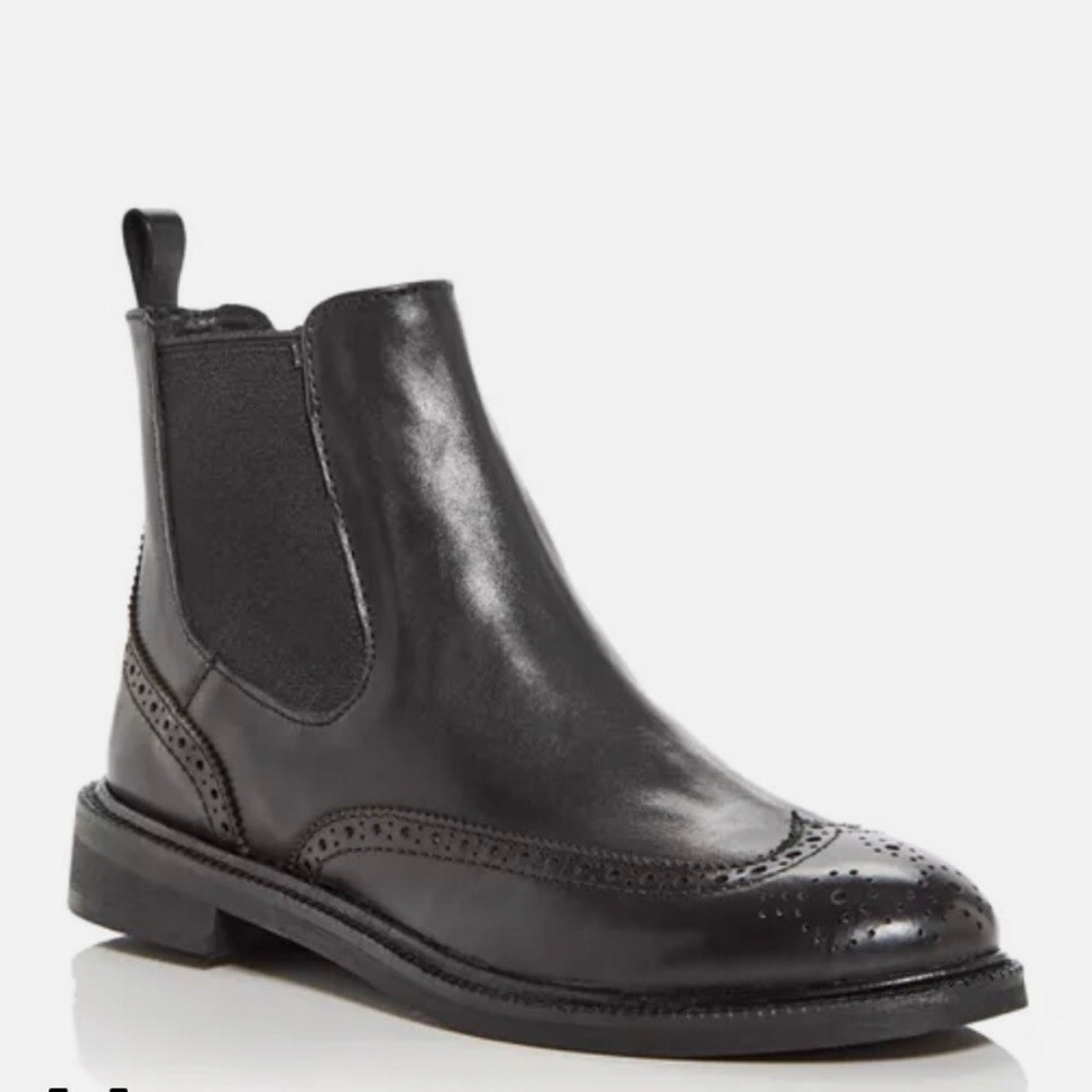 Jeffrey Campbell Black Brogue Ankle Boots